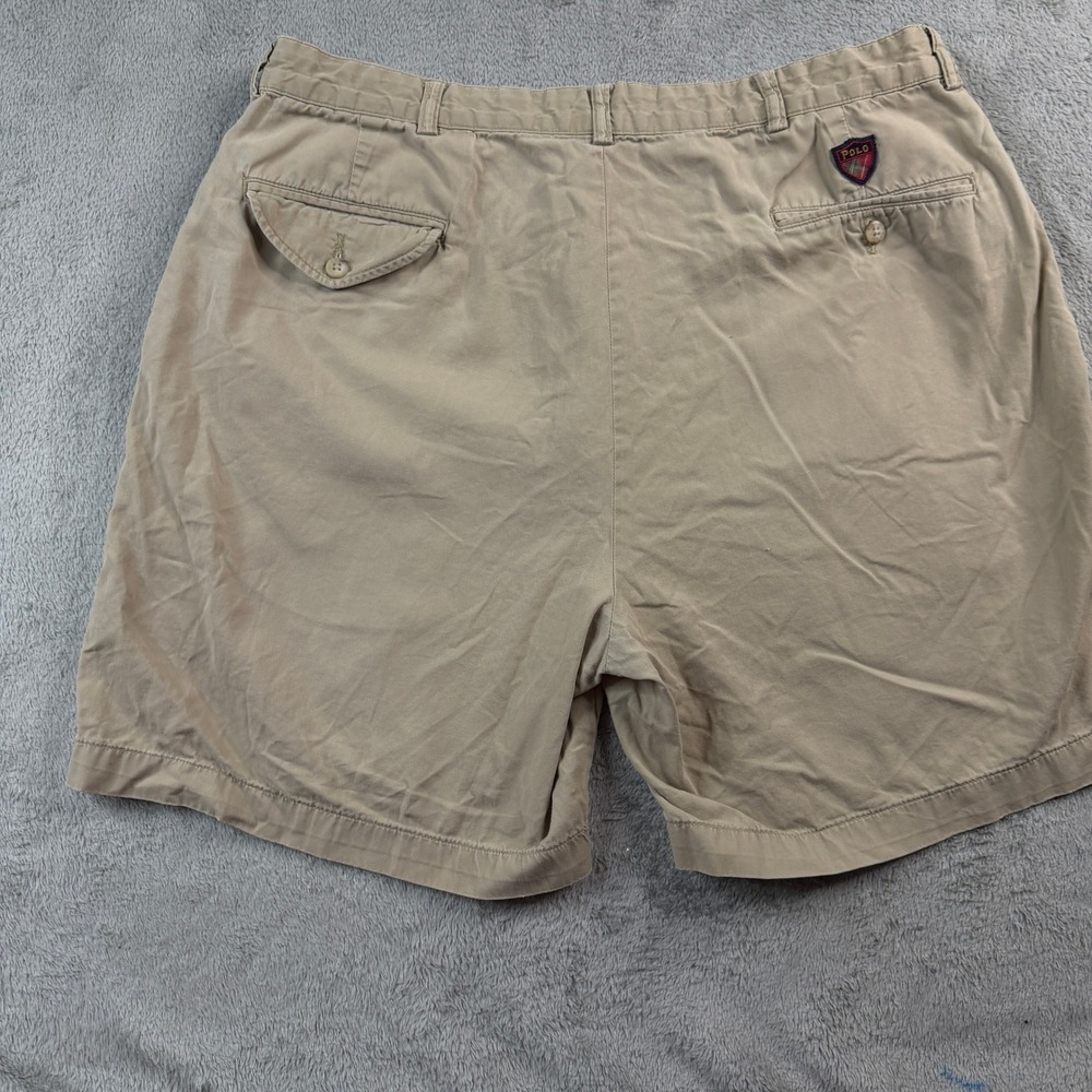 Polo Golf Ralph Lauren‎ Mens Khaki Pleated Chino Shorts Size 36 5821817SG